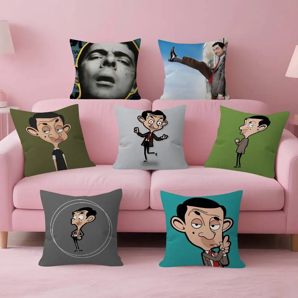 Funda de almohada decorativa con diseño de Mr. B-BeanS, decoración para el hogar, dormitorio, sofá, cama, funda de almohada de 45x45