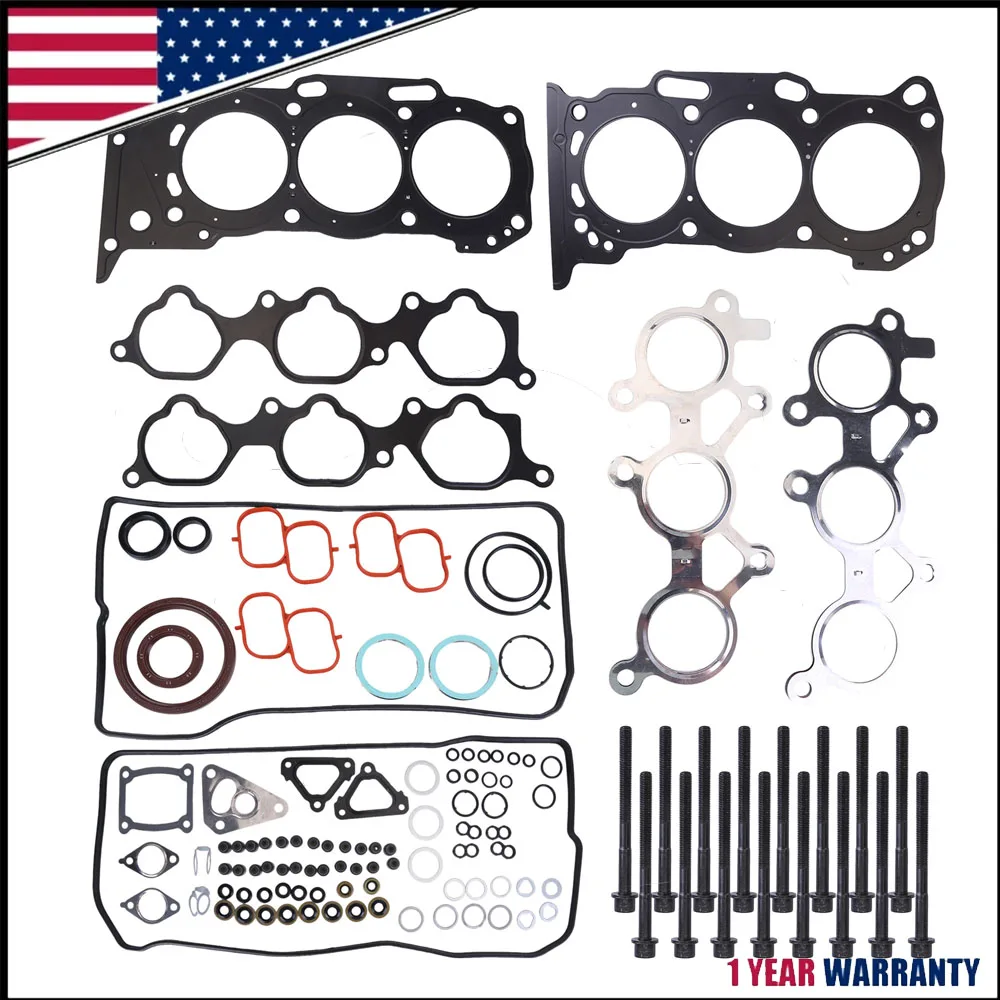 

High Quality Car Full Head Gasket Set With Bolts For Toyota Camry Sienna Lexus ES350 3.5L 2GRFE 2005-2015 Car Accessories 8614915105 HS26321PT ES72249