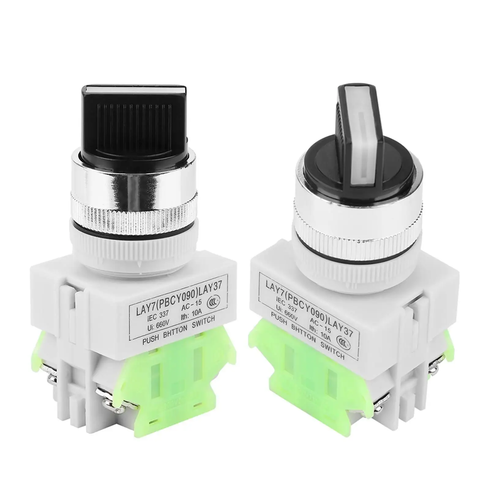 AC 220V 5A 3 posiciones mantenidas interruptor selector autobloqueo 2NO 1NC función de bloqueo automático