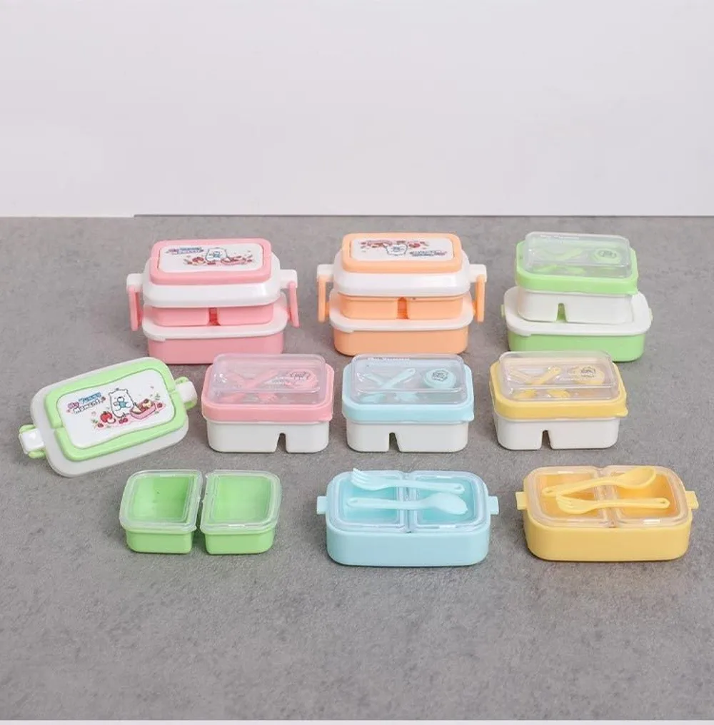 1:6 Doll House Dccessories Dollhouse Lunch Box Set Kitchen Props Cartoon Simulated Dinner Box Miniature Bento Box Model
