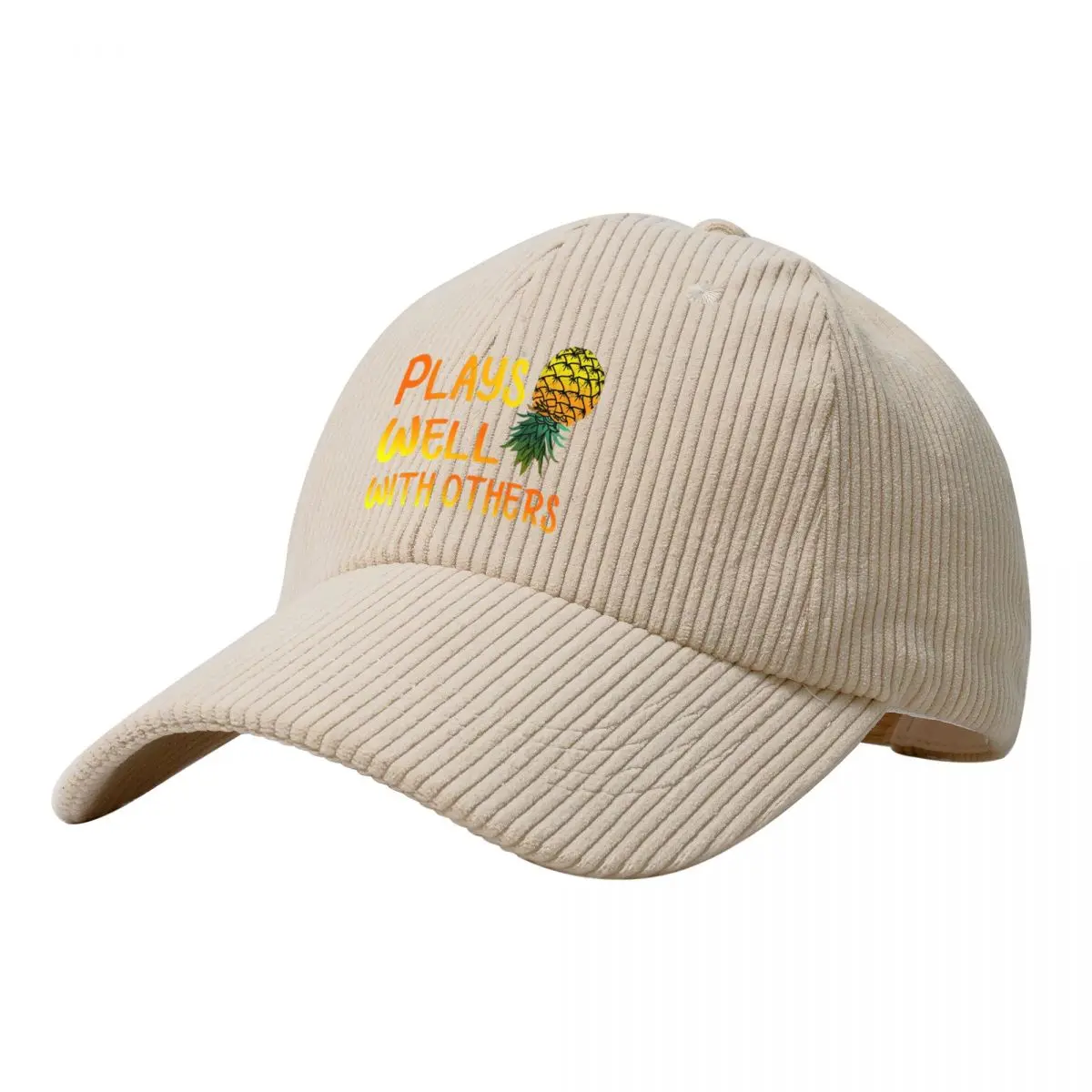 

Plays Well With Others Pineapple Unisex Corduroy Baseball Cap