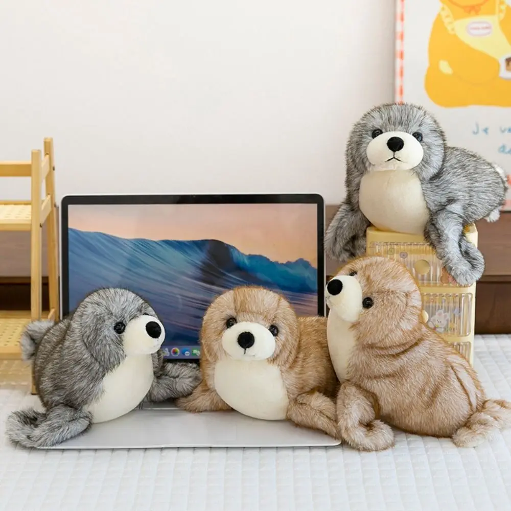 

PP Cotton Sea Lion Toys Fluffy Soft Sea World Animal Stuffed Dolls Cartoon Collection Seal Stuffed Animal Children Girl