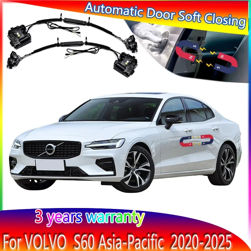 4pcs Car Smart Electric Suction Door Refitted Automatic Locks Soft Close Anti Pinch For Volvo S60 Asia-pacific 2020-2025