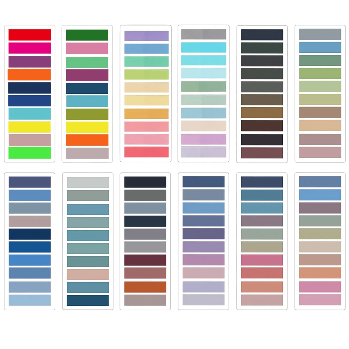 KindFuny Set Transparent Sticky Notes Self-Adhesive Reading Annotation for Books Notepad Bookmarks Memo Pad Index Tabs