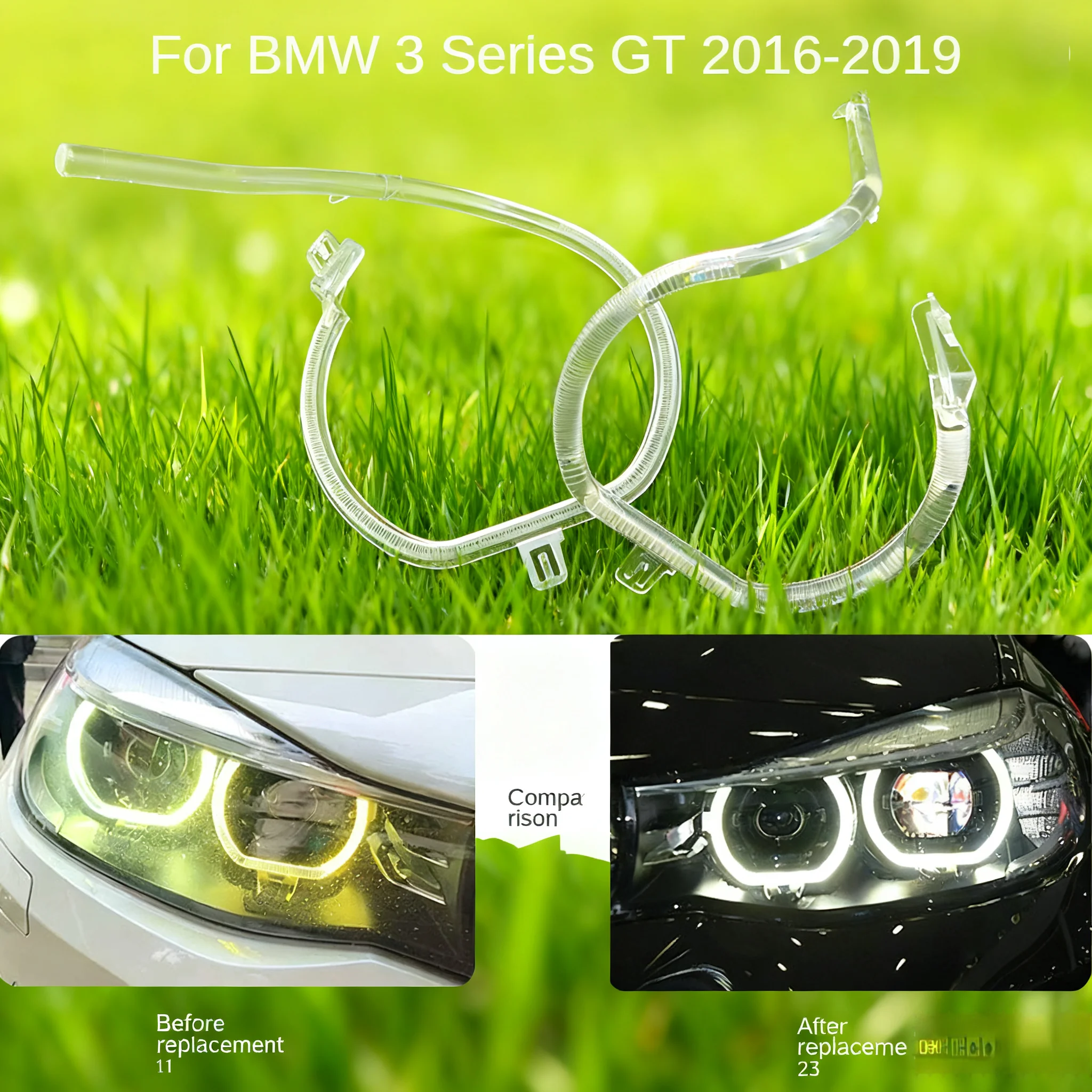 

For BMW 3 Series GT F34 2016-2019 DRL Light guide plate Light guide tube Headlight Daytime Running Light Guide Angel Eye