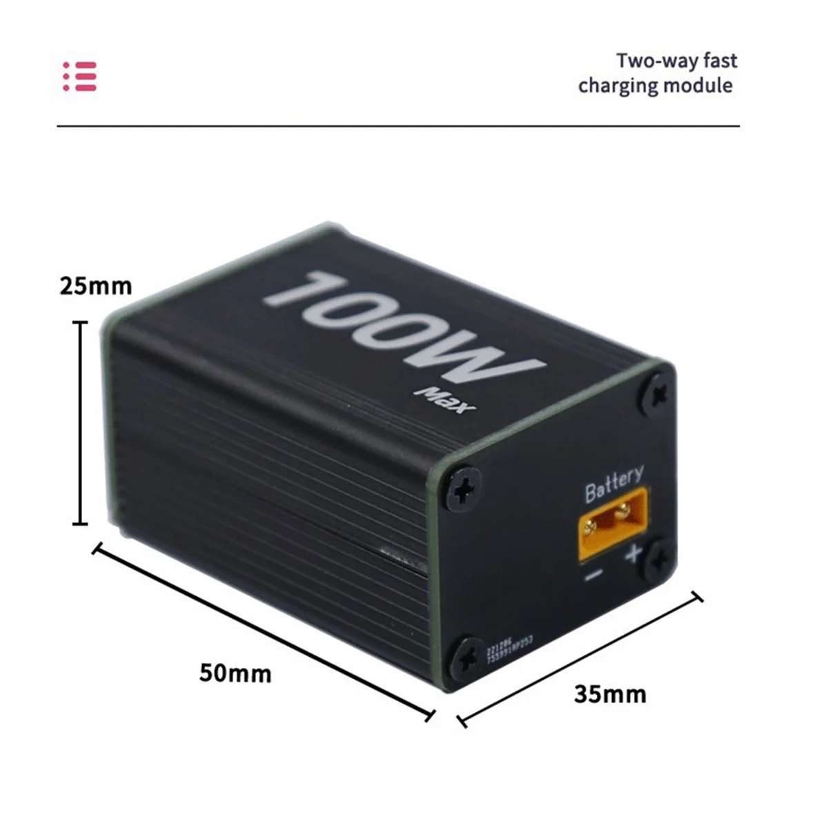 Bidirectionele snellaadmodule Upgrade 100W krachtige full-protocol snellaadmodule Oplaadbank Moederbord-AB01