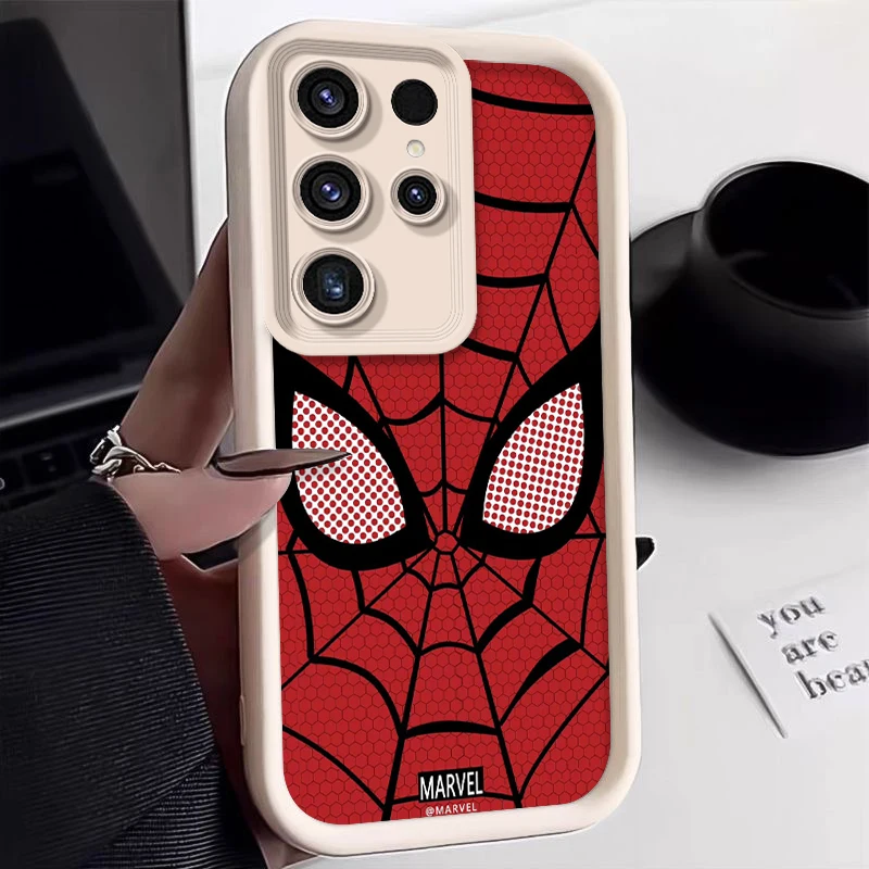 Marve Spider Man Fashion Fall Shockproof Case For Samsung Galaxy S24 S23 Ultra S22 S21 Plus FE A54 A53 A52 Soft TPU Cover WK201