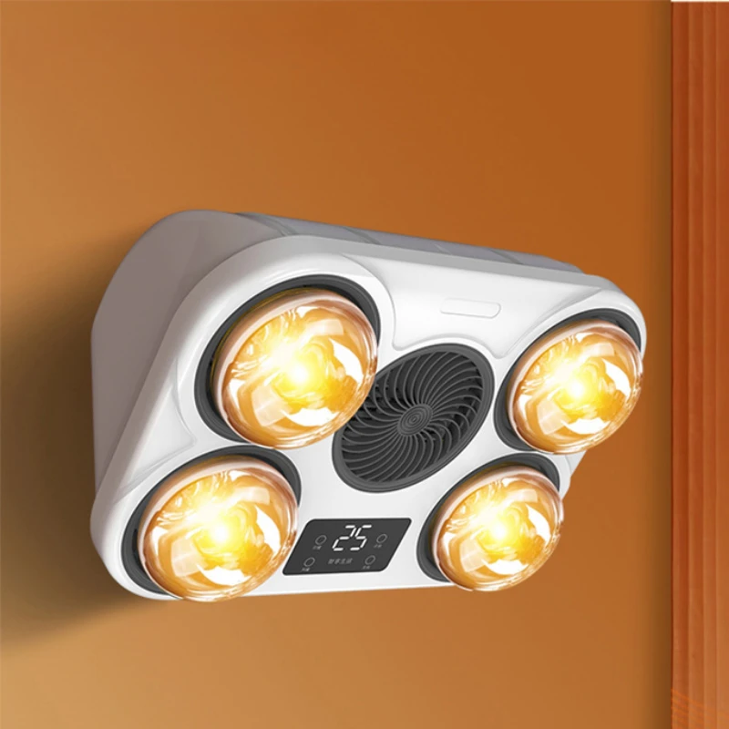 Wall-Mounted Dual-Mode Bathroom Heater  Waterproof   Heating Lamp  Leak-Proof Bathroom Heater Touch + Remote Controller