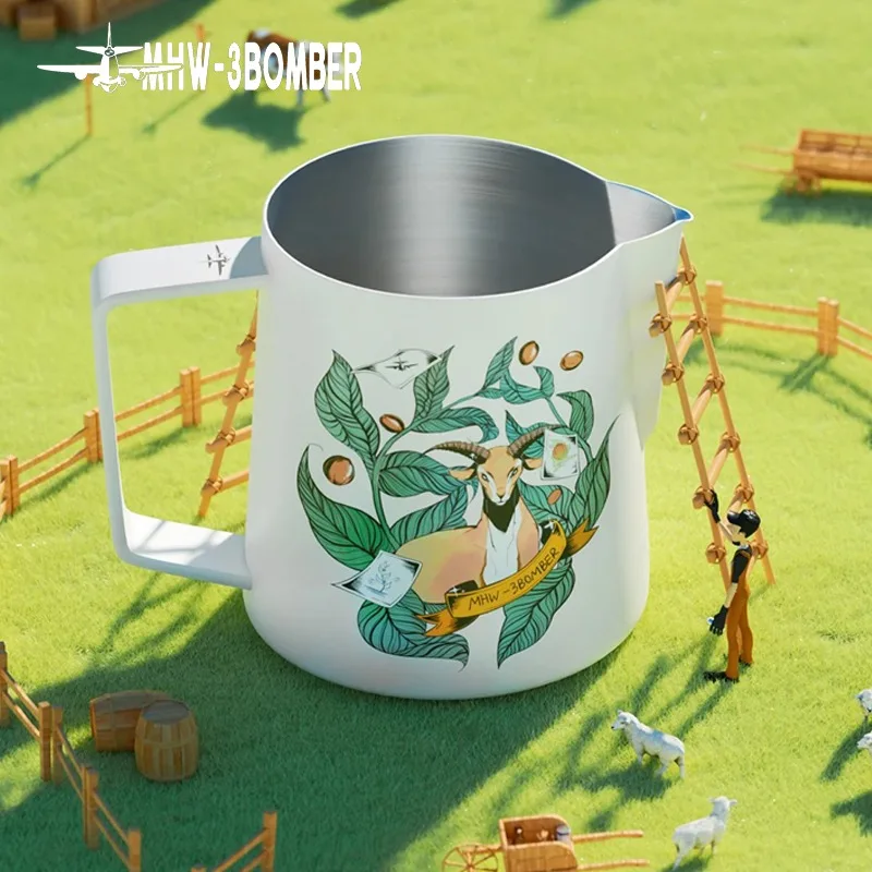 

Кувшин для вспенивания молока MHW-3BOMBER Origin Series, 500/600 мл, из нержавеющей стали, для латте-арта, инструмент бариста, аксессуар для кафе