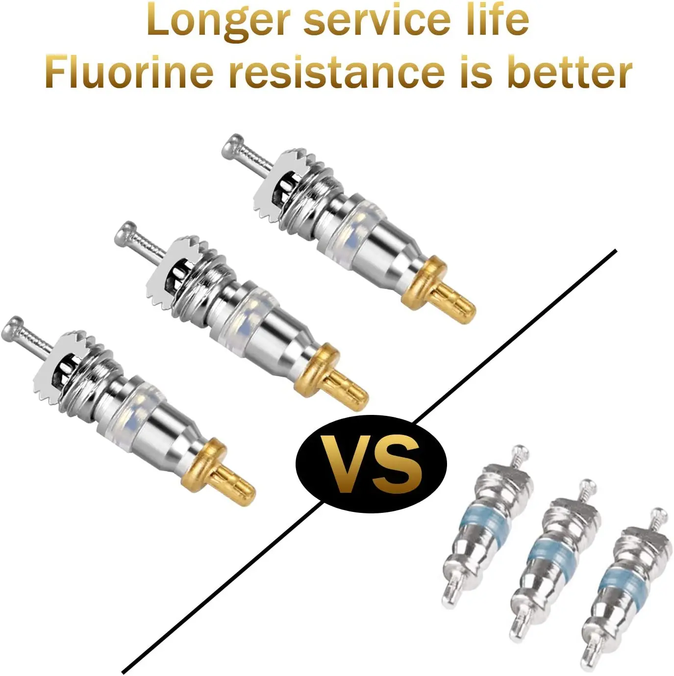 Kit de herramientas de instalador de removedor de núcleo de válvula con puerto Dual tamaño 1/4 y 5/16 para sistema HVAC R22, R12, R407, R410, R404, R32, R600