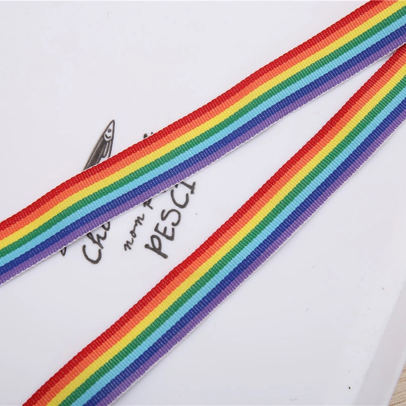 5/10/15 yards 10mm RainBow Nylon Ribbon Backpack Pet Strap Webbing for Luggage Belts Bags Handles WaistBelt DIY Accessories