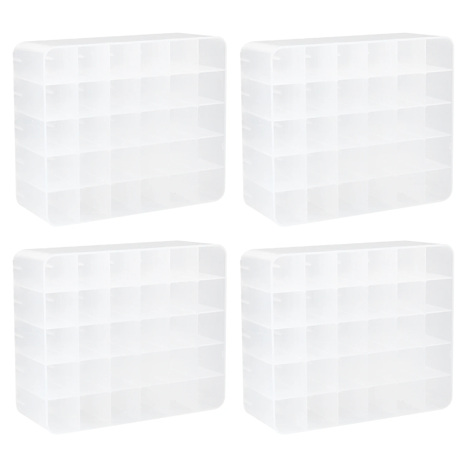 

4 Pcs Pen Box Marker Holder Desk Organizer Acrylic Storage Stationery Container Plastic Lightweight Fade Resistant