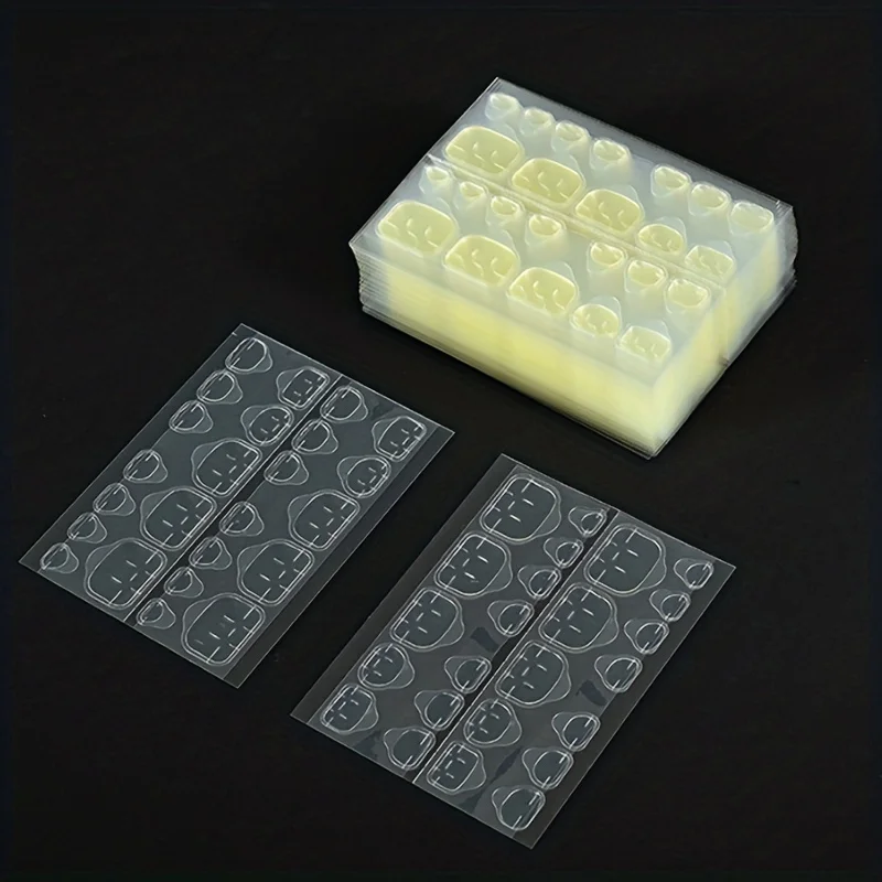 Manicure 5/10 Stukjes Voet Nagelgelei Lijm Dubbelzijdig Nep Nagellijm Verwijderbare Lijm Draagbare Manicure Jelly Lijm