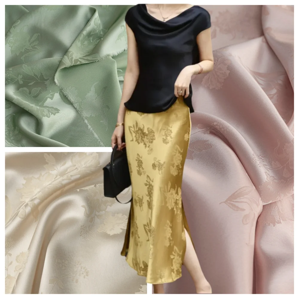 

Атласная жаккардовая ткань в китайском стиле для дизайнерской одежды, оптовая продажа тканей на метры, материал для рукоделия