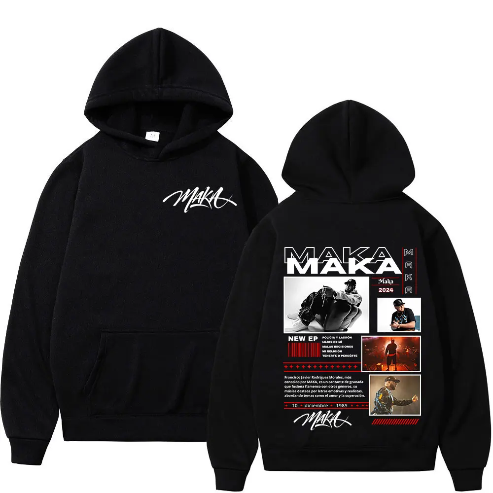 

Rapper Maka Aura 2025 Tour Album Merch Hoodies Men's Women Fashion Hip Hop Sweatshirts Oversized Long Sleeve Pullover Streetwear