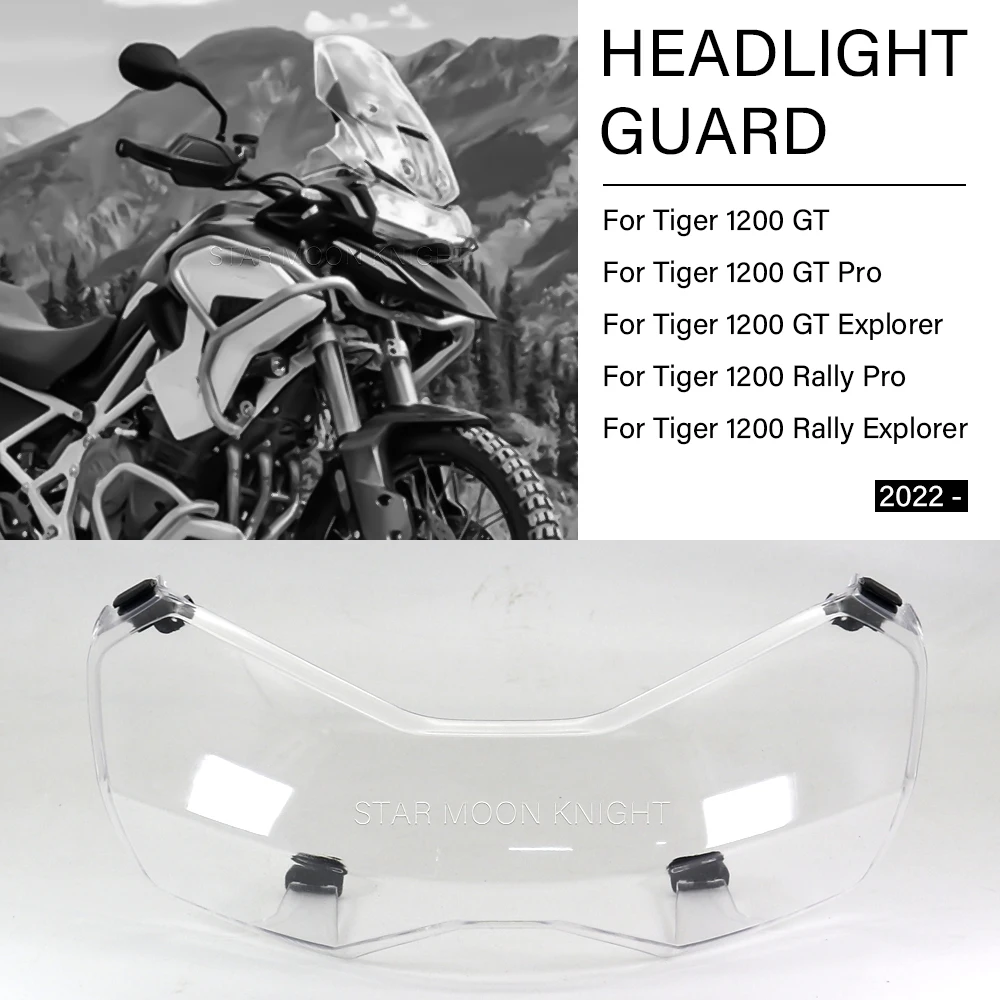 Motorcycle Alec Headlight Guard For Tiger 1200 Tiger 1200 GT Pro Explorer Rally Explorer Headlight Cover shield Lamp shade