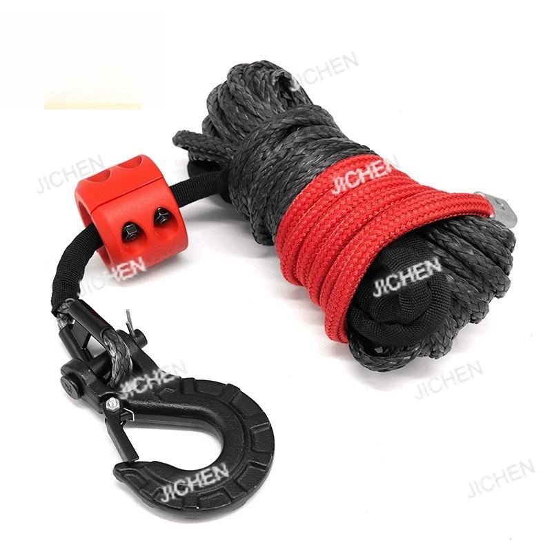 

Manufacturer off-road towing hook trailer rope diameter 6mm car rescue polymer winch hook rope stop set