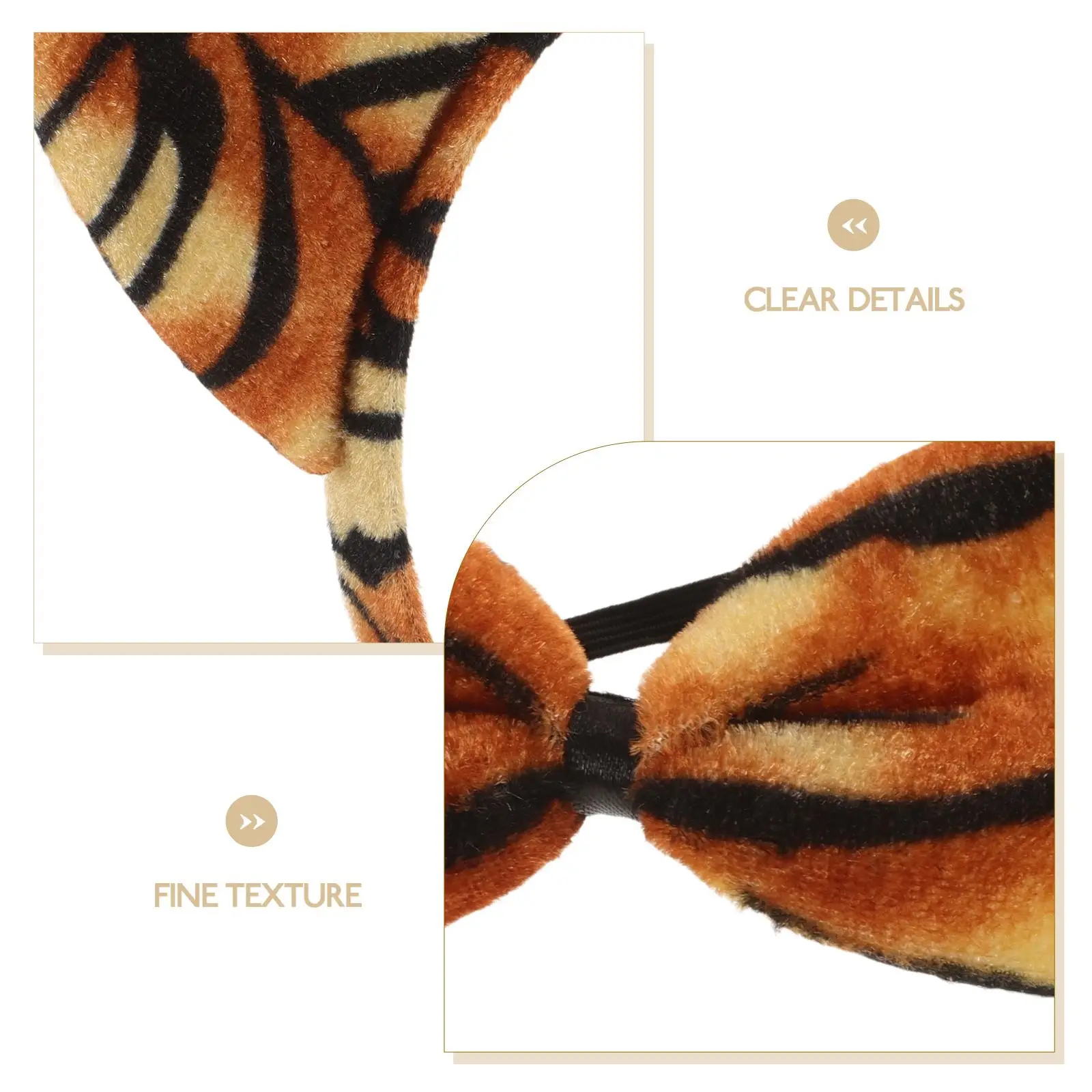 4Sets Kinder Tiger Ohr Stirnband Tier Cosplay Kostüm Ohren Stirnband Fliegen Schwanz Bühne durchführen Requisiten Party Flauschigen Plüsch haarband