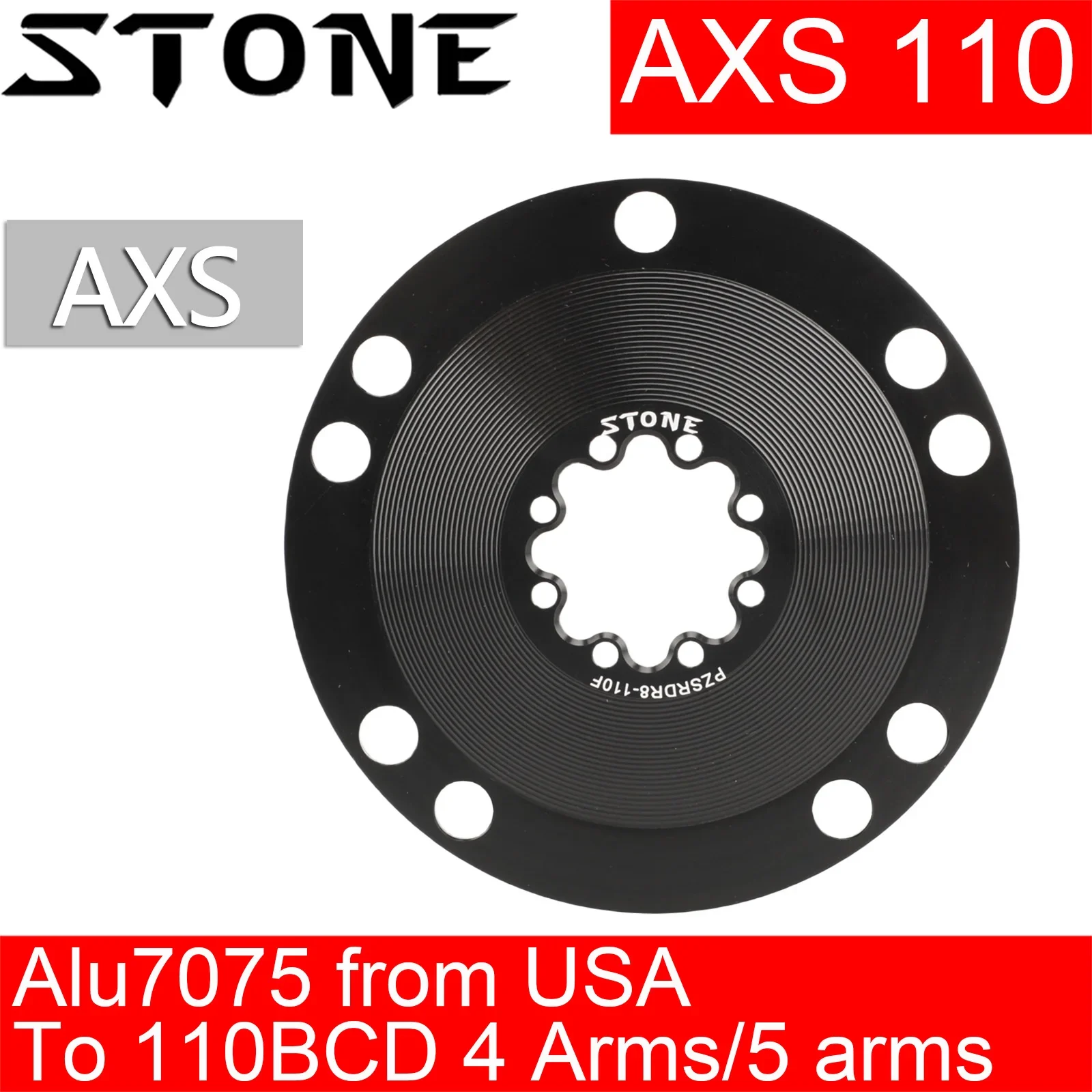 Stone AXS Chainring Adapter Converter Spider 110BCD for Sram Force Red Etap QUARQ Road Bike Gravel 12S 12 Speed Crank 105 Di2