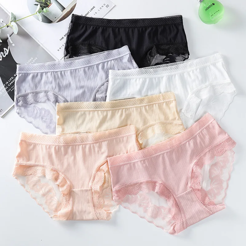 

Ice Silk Underwear Women High Waist Panties Comfortable Solid Color Underpants Female Lingerie Women Intimate Brathable Briefs
