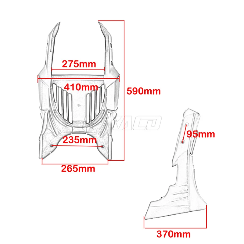 Motorcycle Matte Black Front Lower Fairing Cover Engine Guard Side Belly Pan For Honda Rebel CMX 300 500 CMX300 CMX500 2017-2023