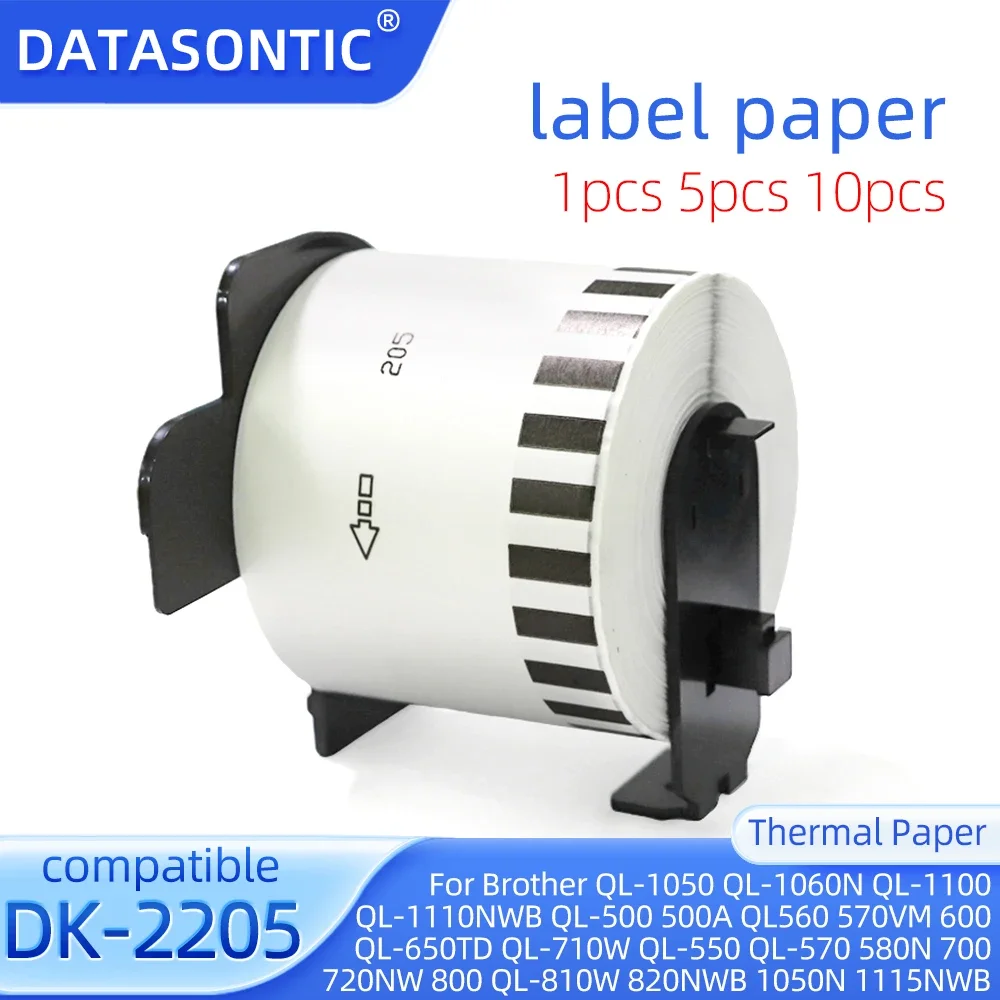 22205 DK-2205 Label Thermal Paper 62mmx30.48m Continuous Length for Brother QL-500 QL-500A QL-550 QL-560 QL-700 QL570VM printer