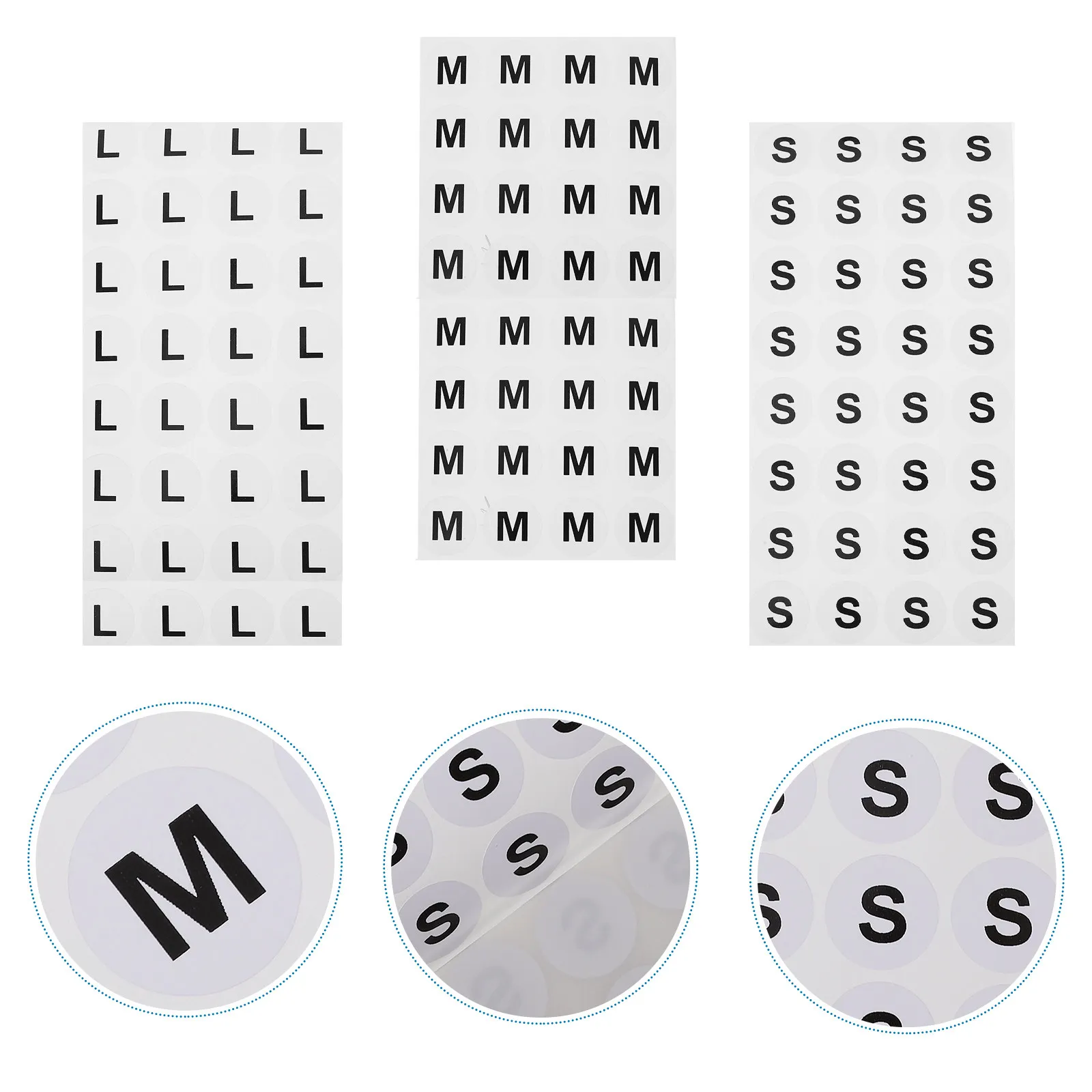 

1500Pcs Self-Adhesive Size Label Stickers Round Clothes Size Stickers for Efficient Apparel Inventory Clothes Label Sticker
