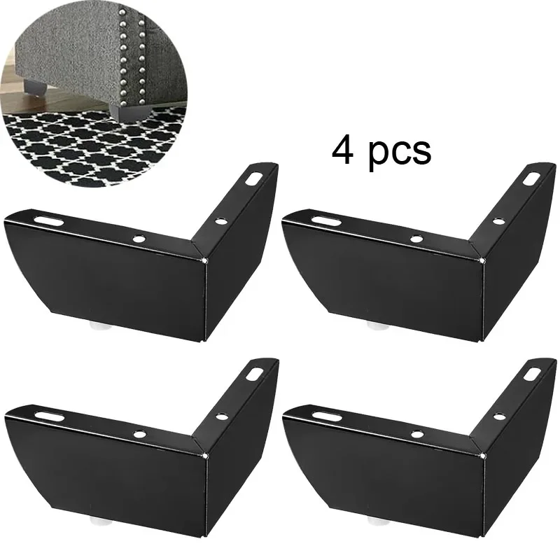 4Pcs Modern Metal Furniture Sofa Cabinet Legs Mounting DIY Replacement Legs Set Furniture Cabinet Foot Legs Sofa Bed Table Feet