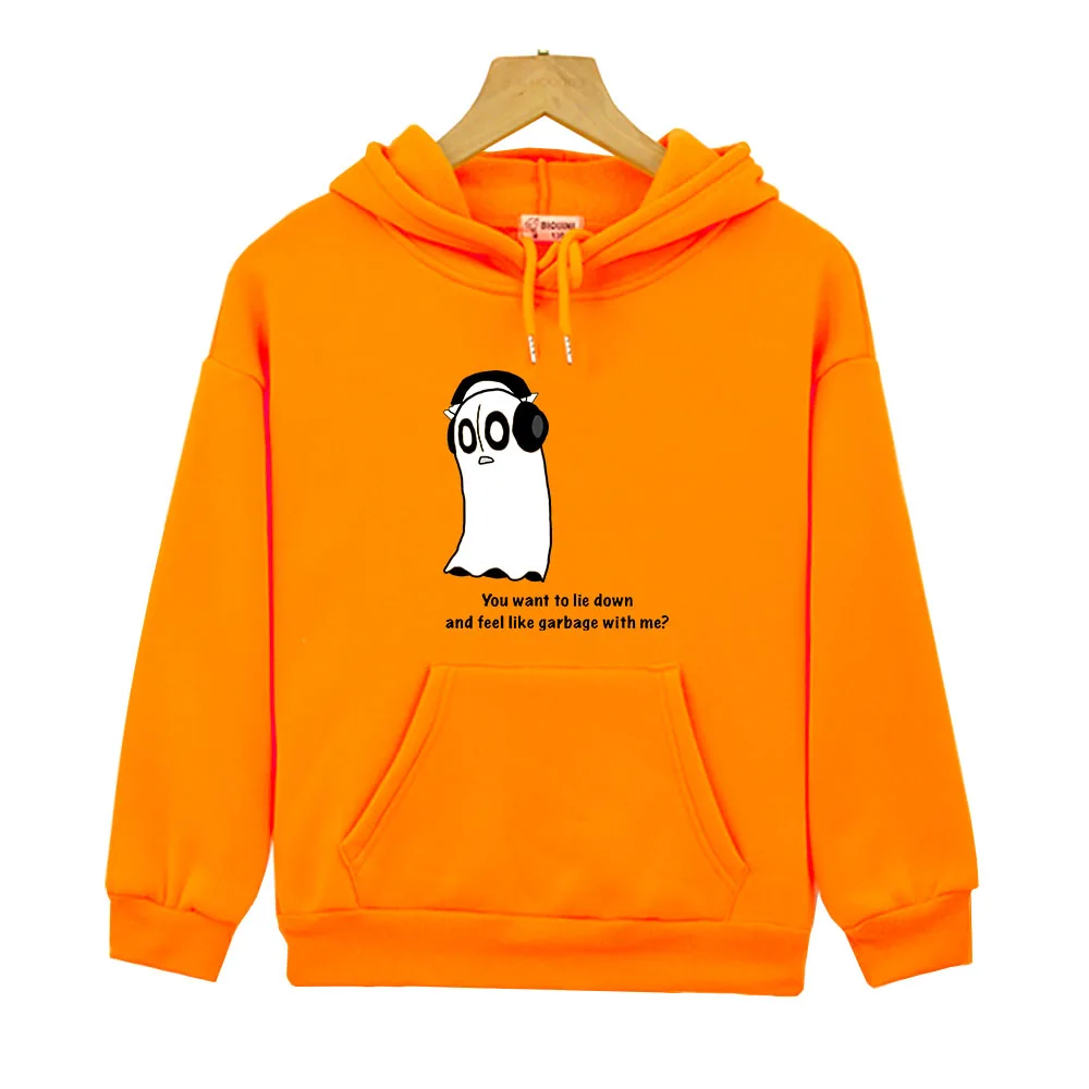 Undertale Game Napstablook Ghost Hoodies Kawaii Cartoon Kids Sweatshirt for Halloween Graphic Pullovers Hooded Boys Girls Hoodie