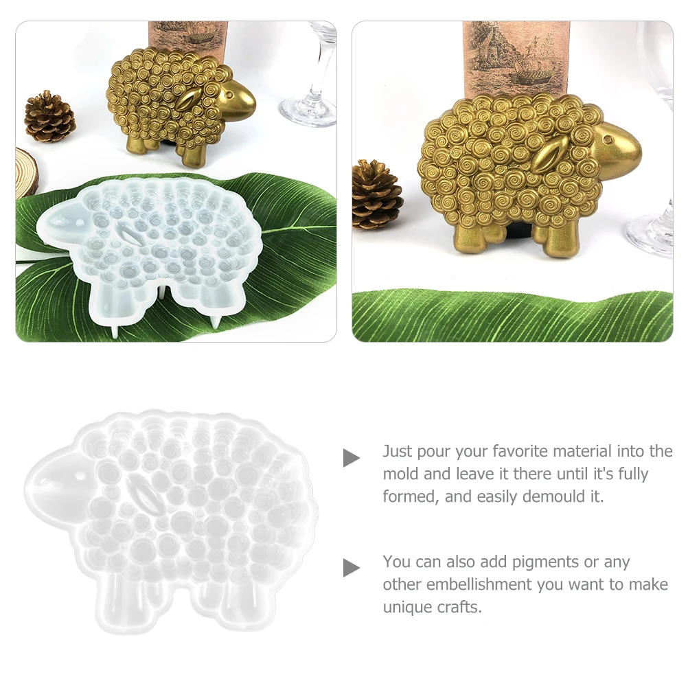 

Sheep Shaped White Color DIY Crafts Epoxy Resin Casting Flexible Diy Crafts Mold Decor Silicone Mold Supplies Hardware