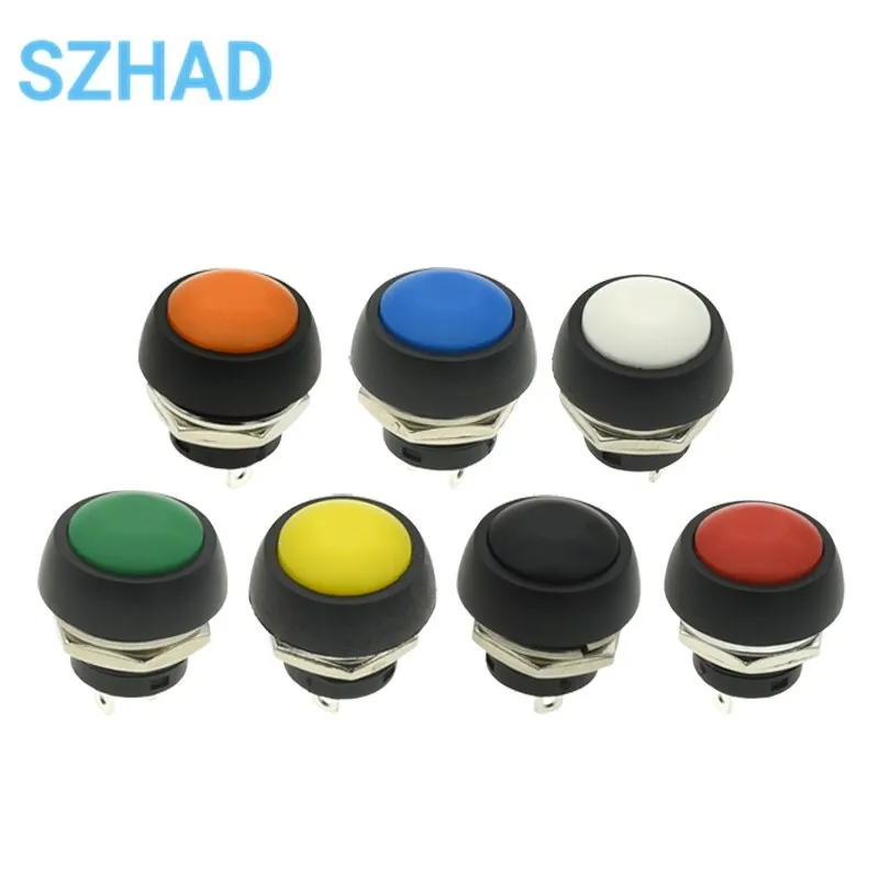 PBS-33B 2Pin Mini Switch 12MM Waterproof Momentary Push Button Switch Since The Reset Non-locking