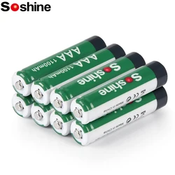 Soshine 8PC AAA 1100mAh Rechargeable Batteries 1.2V Nimh 3A Battery for Solar Light Game Control Alarm Clock Digital Camera Toy