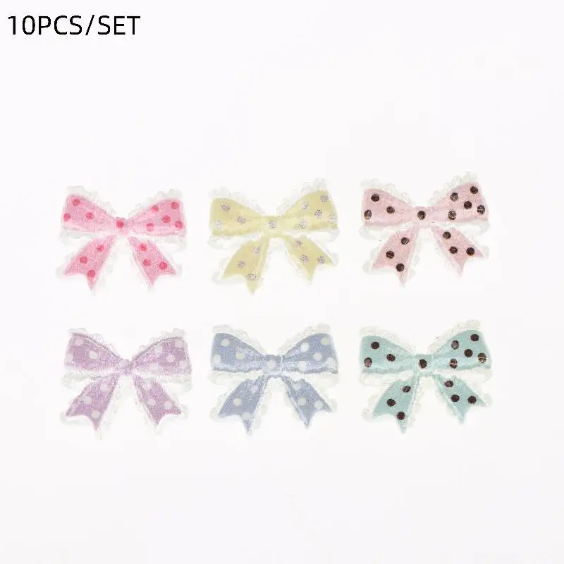 10Pcs Small Dot Bowknot Charm Planar Resin Patch Handmade DIY Hairpin Earrings Neckalce Jewelry Making Accessories