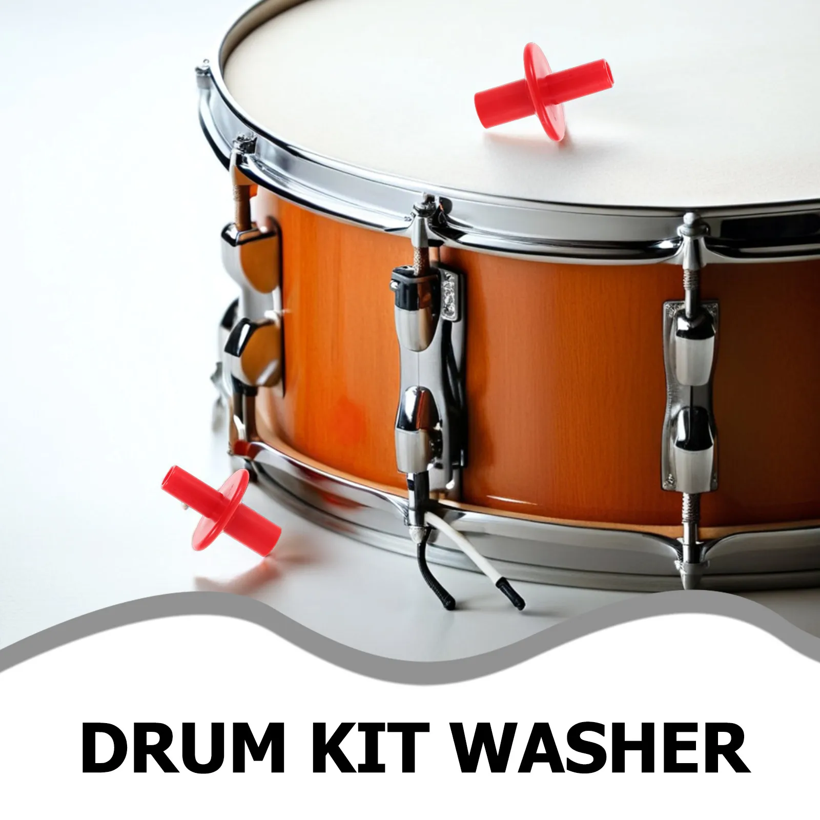 3Pcs Drum Set Accessories Double Head Plastic Cymbal Sleeves Red Universal Cymbal Stand Washer Protector Hi Hat Clutch Sleeve