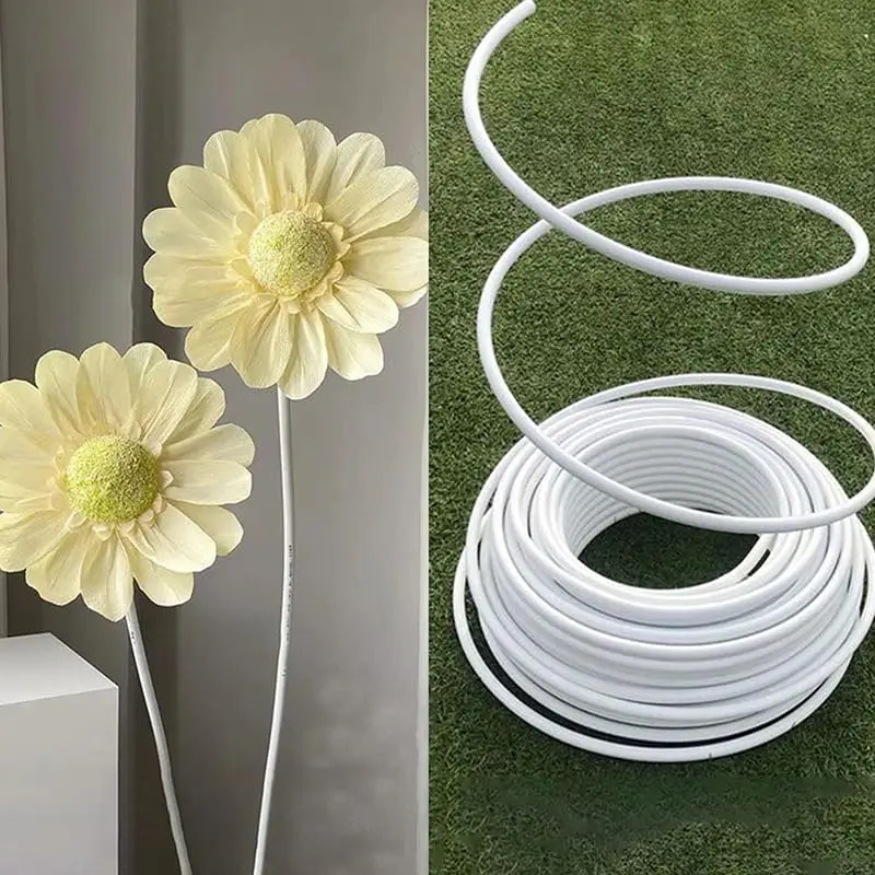 5M/2M Styling-Röhre PVC Aluminium Biegbares Kunststoff-Formrohr Große Kunstblumenstiele DIY-Requisiten Hochzeits- und Partydekoration – Detail 4