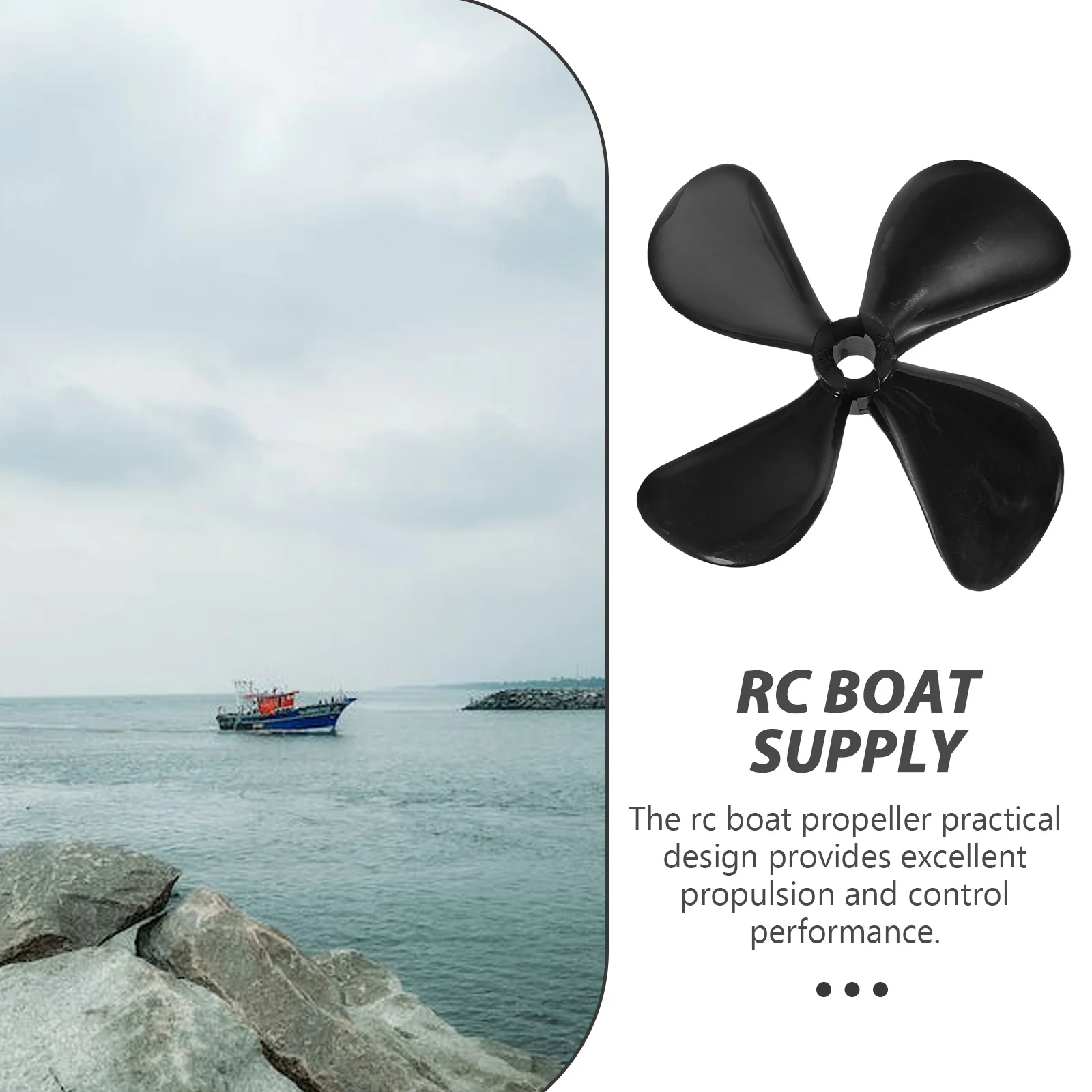 المروحة الحلزونية لقارب Rc بديل من البلاستيك المتين جزء المروحة الصغيرة المتوافقة مع جهاز التحكم عن بعد المتعدد