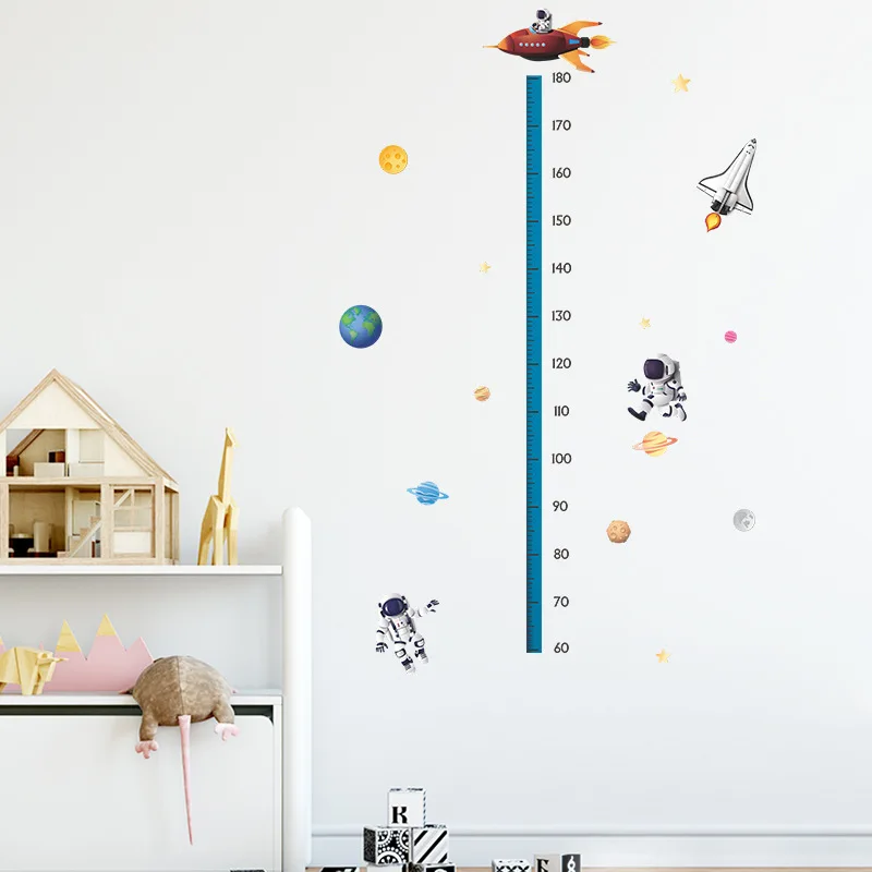 Cute Cartoon Height Sticker For Kids Room Boy Girl Bedroom Decoration height Measurement Ruler Self-adhesive Nursery Wall Murals