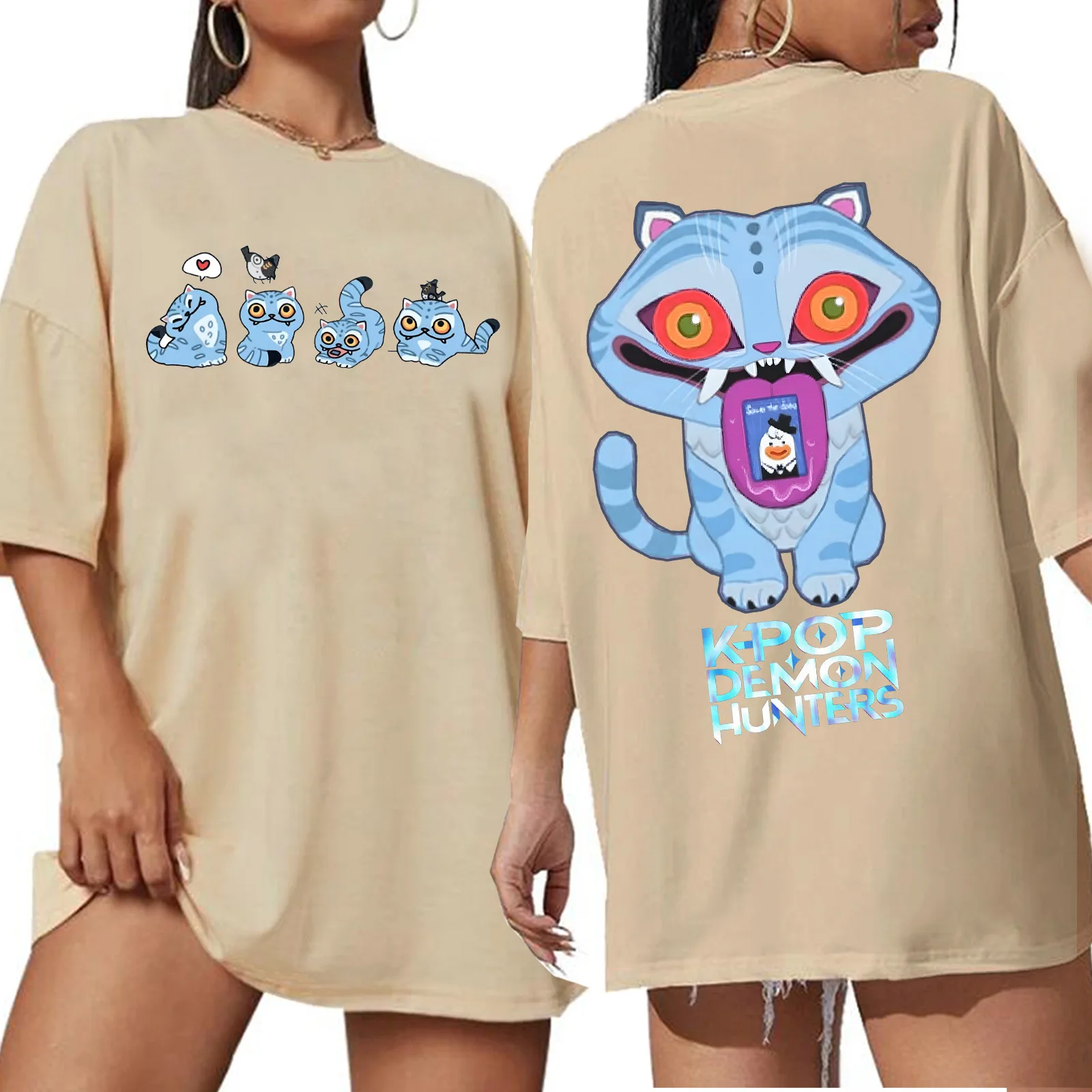 Kpop Demon Hunters T-shirt Kids Cartoon Anime Meme Print Kleding Ronde Hals Basic Jongens Tops Casual Shirts Gift