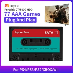 Tragbare Spielkonsole Mit 77 AAA Spiele 2T Externe Spiel Festplatte HDD Mit Playnite Spiel System Für PC/Laptop Emulator Konsole