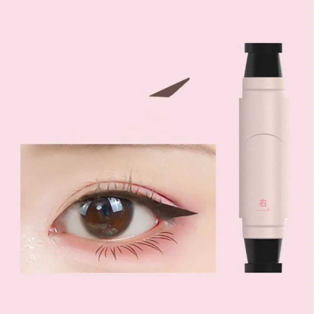 

New Waterproof Eyeliner Stamp Quick Dry Black Color Eye Liner Stamp Portable Long Lasting Eyeliner Stamp Pen
