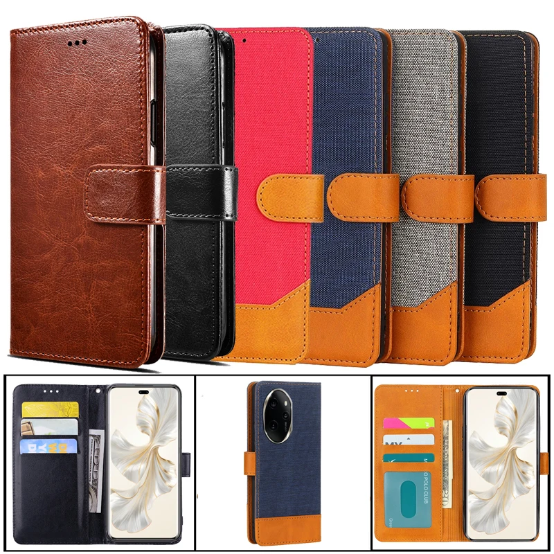 Vintage PU Leather Case For Honor 100 Pro Phone Capas Wallet Funda Flip Cover for Fundas Para Honor 100 Pro MAA-AN10 Coque 6.78