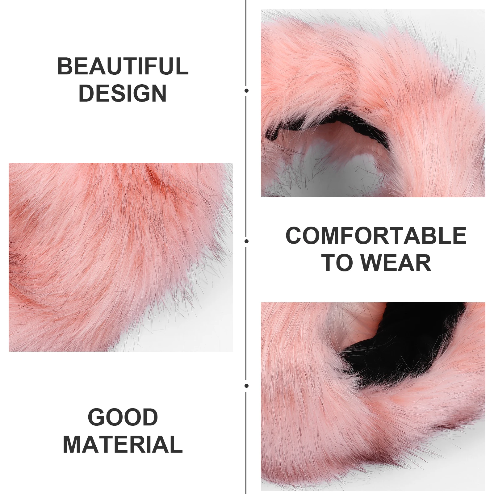 

Warm Faux Headband For Women Winter Ear Warmer Hat Thick Knit Head Christmas Ceremony Hair Accessory