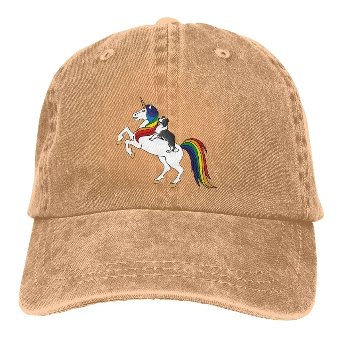 Pure Color Dad Hats Border Collie Women's Hat Sun Visor Baseball Caps Collie Dog Peaked Cap