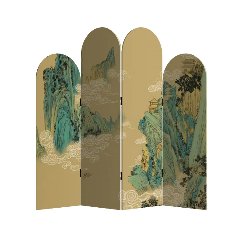 

Screen partition living room sofa background new Chinese entrance folding folding folding screen