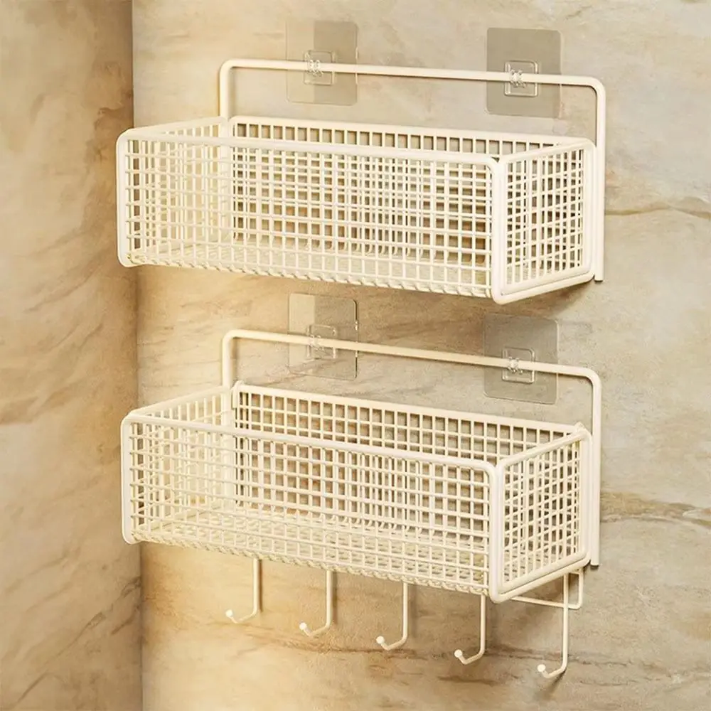 

Large Capacity Bedside Hanging Storage Rack Save Space No Punching Office Storage Rack Multi-purpose Grid Design