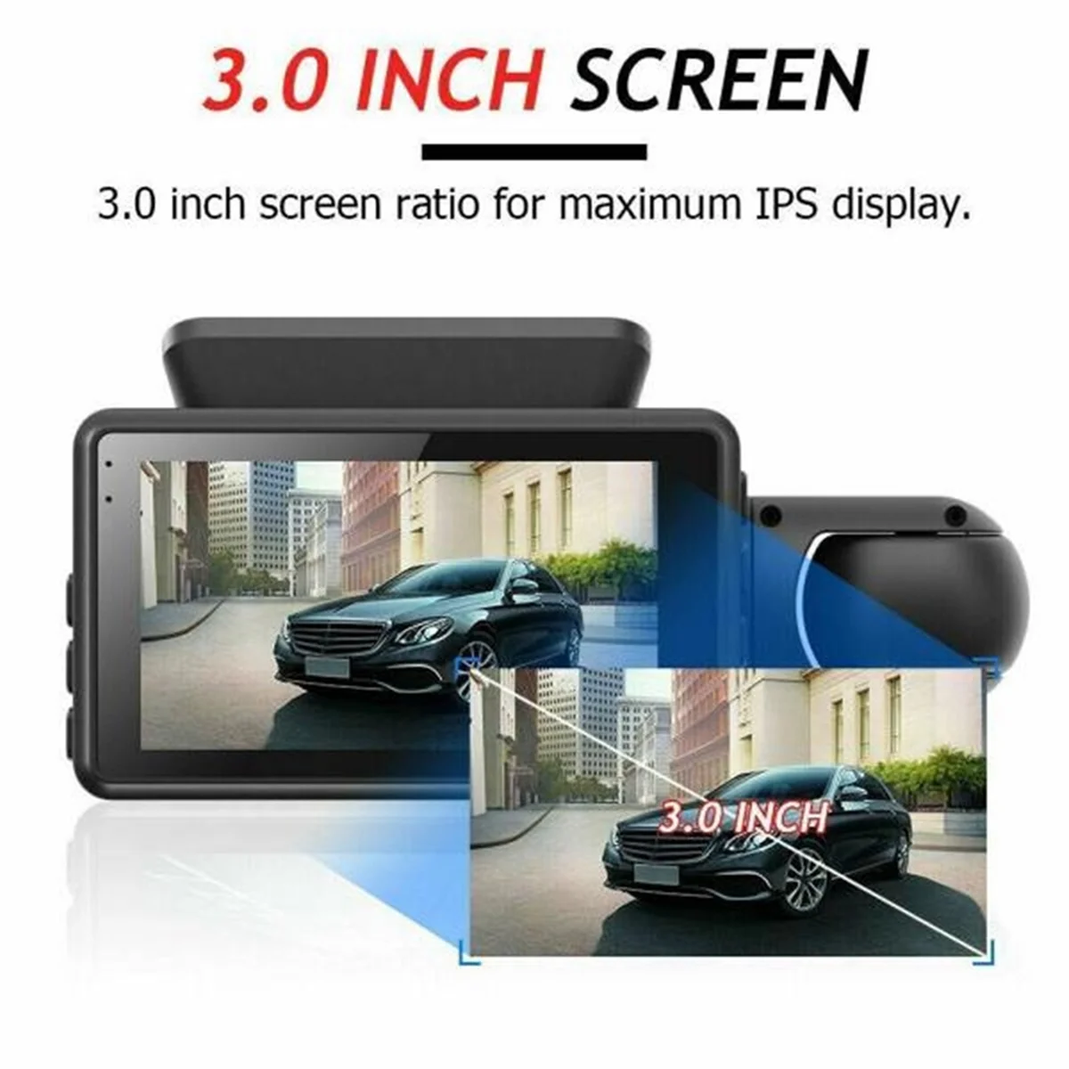 Dual Dash Cam Front and Inside 1440P+1080P Car Black Box Dash Camera 3 Inch IPS Camera Recorder Night Vision XY