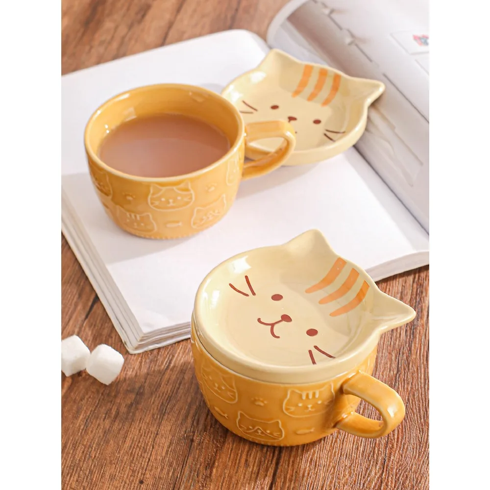 

1pc Creative Cartoon Ceramic Cup, Kitchen, Dining Room, Living Room Use, Mug For Tea, Coffee, Milk, Juice, Wedding, Party, Gift, Birthday, Christmas