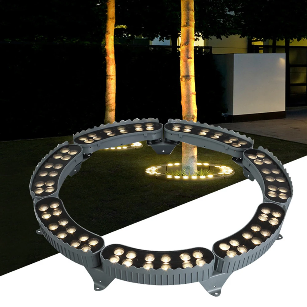 Lámpara LED para abrazar árboles, iluminación de jardín, blanco cálido, RGB, automática, IP65, impermeable, AC220V, 12W, 1 ud.