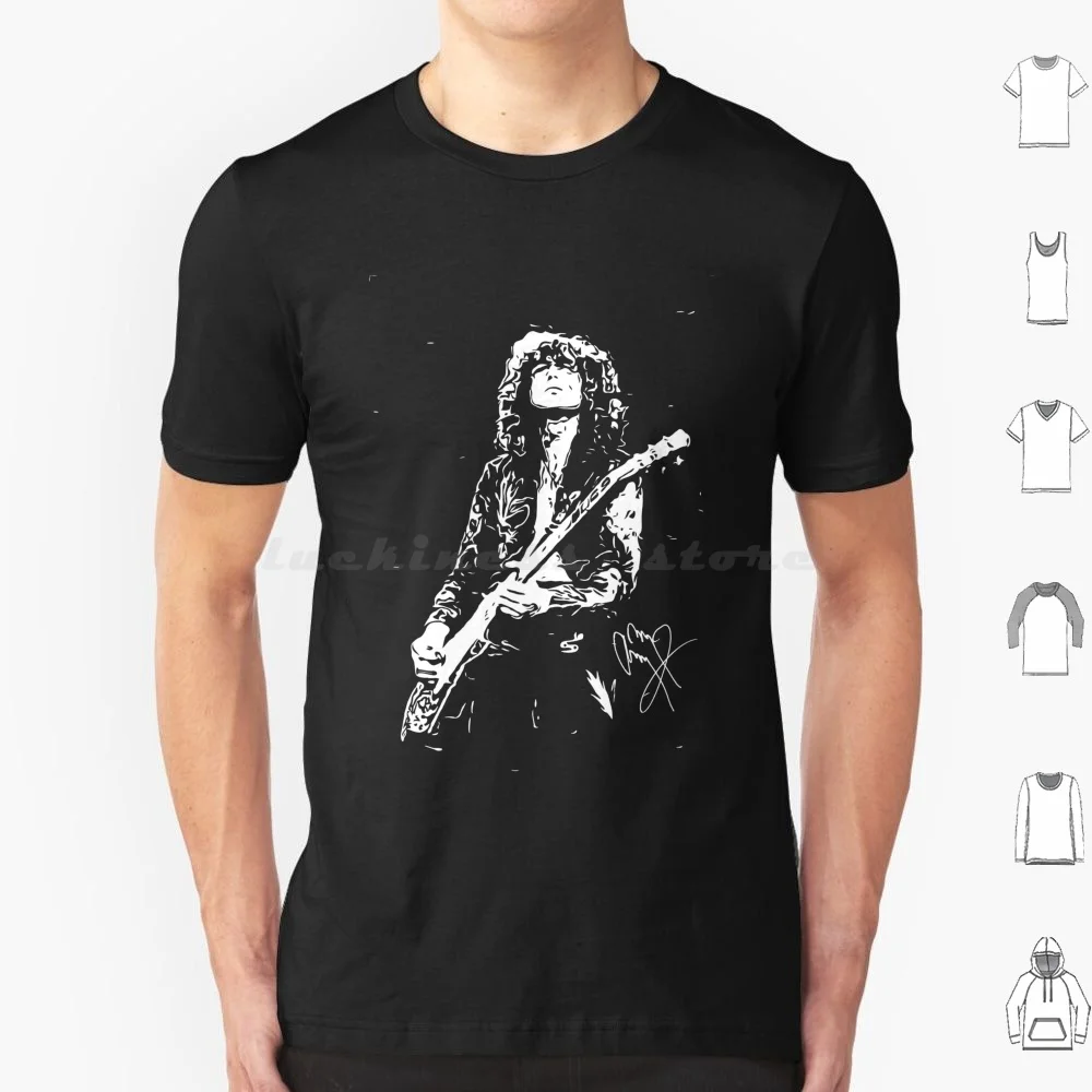 Jimmy Page Guitar 4 T Shirt Cotton Men Women Diy Print Jimmy Page Robert Plant Led Music Band Guitar 70S Retro Jimmy Classic