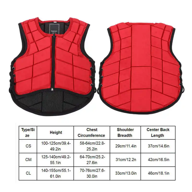 Children Equestrian Vest Kids Safety Horse Riding Vest Equestrian Protective Gear Shock Absorption Waistcoat Horse Rider